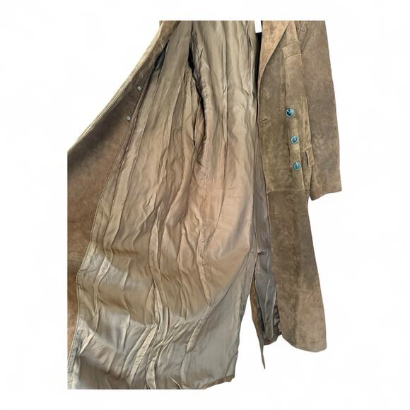 Alexa Chung for Madewell Brown Calf Suede Trench Coat Size 8 | Rare Collab NWT - Picture 10 of 15